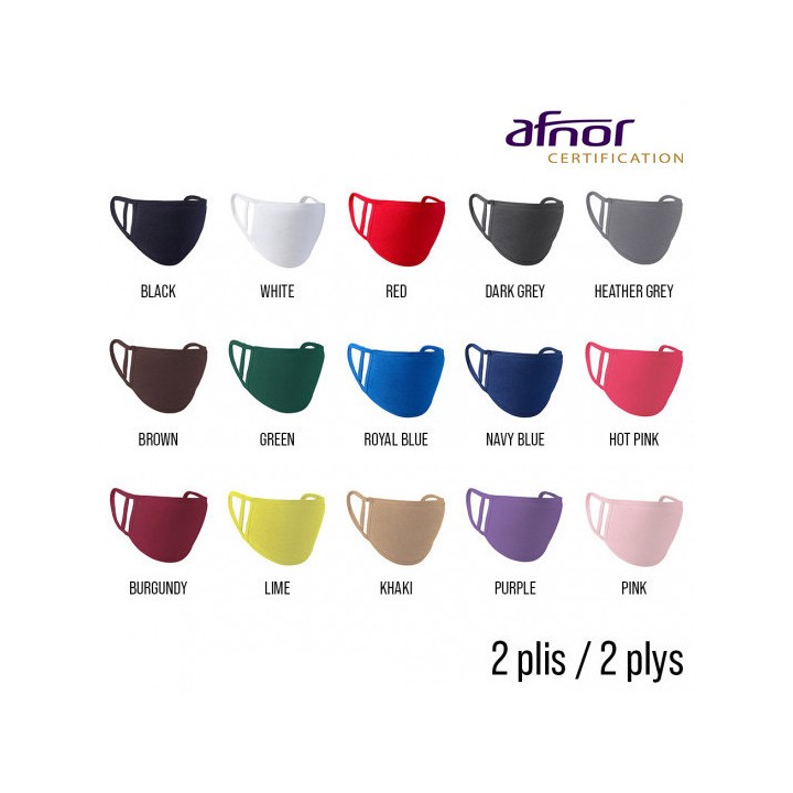 Mascherine facciali personalizzate AFNOR COVID19 | Distrolution Merch