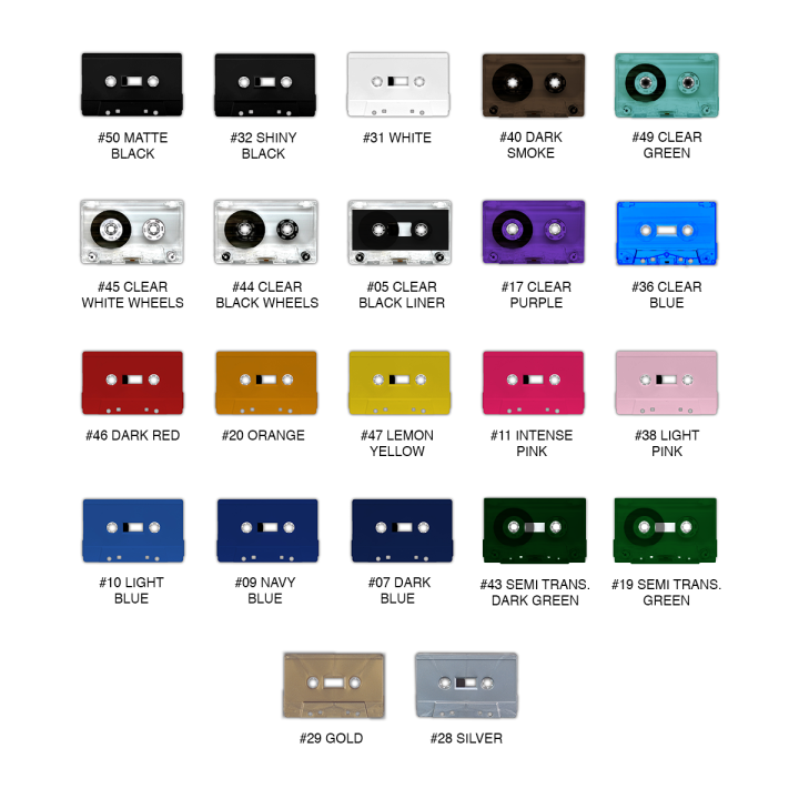 Duplication cassettes audio, pressage K7 couleur | Distrolution Merch